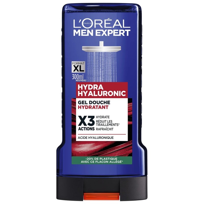 L'Oréal Men Expert Hydra Hyaluronic Gel Douche Hydratant - Peau Mixte - 300ml