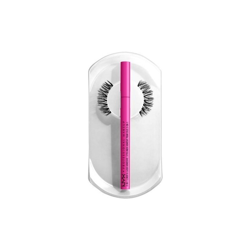 Nyx Professional Makeup Jumbo Lash! Fringe Glam Kit - Cils Artificiels Végans + Eye-Liner Adhésif 2 en 1