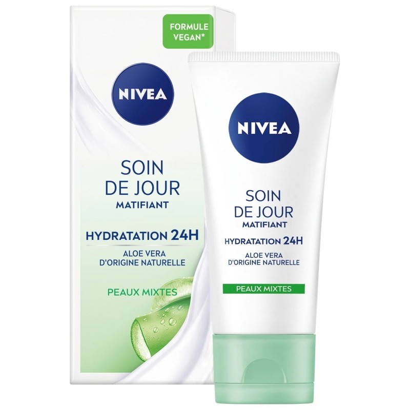 Nivea Soin de Jour Matifiant Crème Visage Hydratante - Peaux Mixtes à Grasses - 50ml
