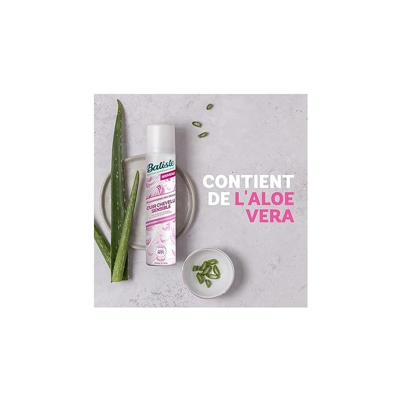 Batiste Shampooing Sec Cuir Chevelu Sensible - Aloe Vera - 200ml