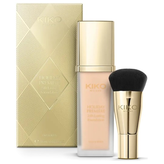 Kiko Milano Holiday Première Fond de Teint Liquide - Longue Tenue 24h - 2,8ml - Honey 03