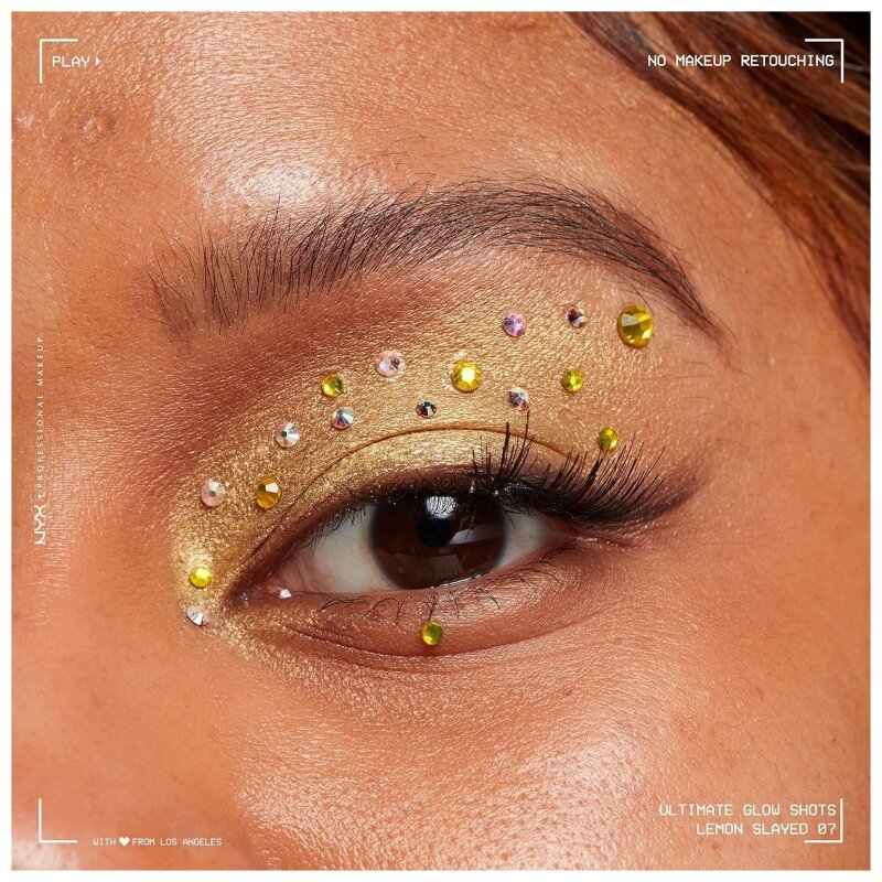 Nyx Professional Makeup Ultimate Glow Shots Fard à Paupières Liquide Scintillant - Longue Tenue - Vitamine C - Lemon Slayed