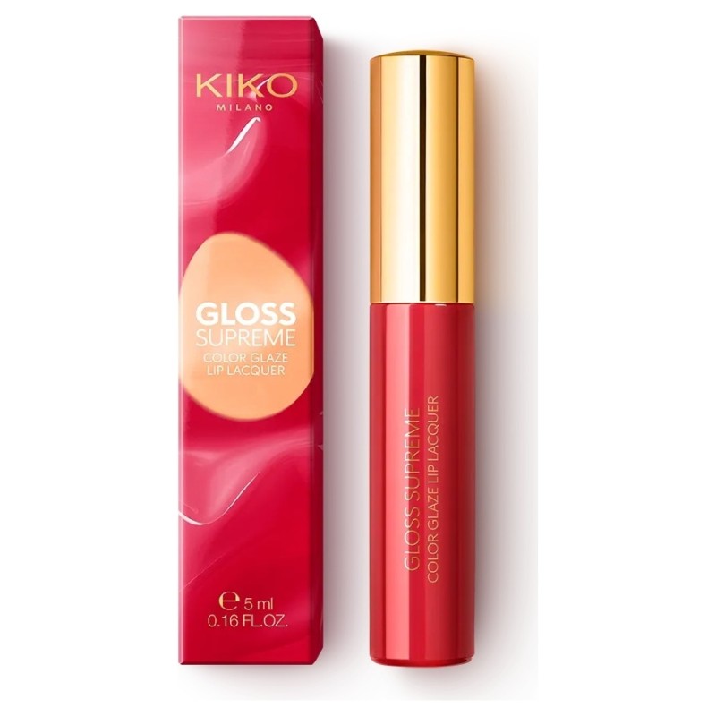 Kiko Milano Gloss Supreme Color Glaze Rouge à Lèvres Liquide - 05 Glassy Red