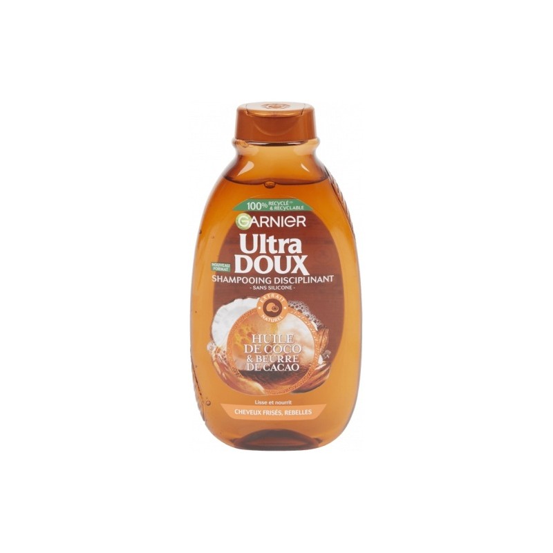Garnier Ultra Doux شامبو بزيت جوز الهند وزبدة الكاكاو - للشعر المجعد والعنيد - 300 مل