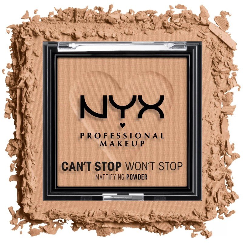 Nyx Professional Makeup can'T Stop won'T Stop Poudre Matifiante Compacte - Peau Grasse - Teinté Tan