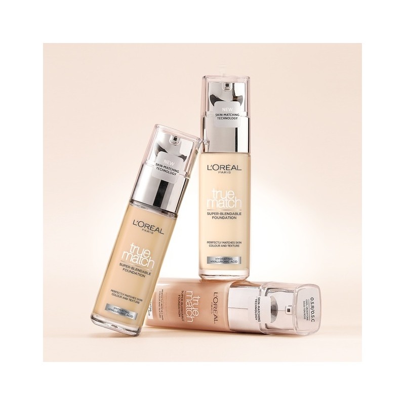 L'Oréal Paris True Match Fond de Teint Liquide - Peau Normale à Sèche - 30ml - 3n Beige Crème