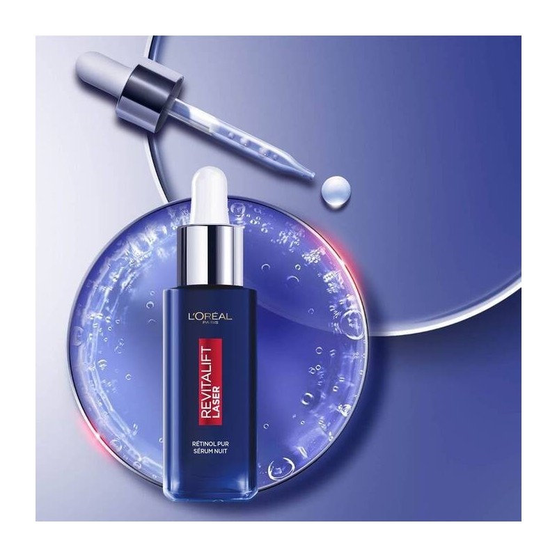L'Oréal Paris Revitalift Laser سيروم ليلي ريتينول نقي - تجاعيد عميقة - 30 مل