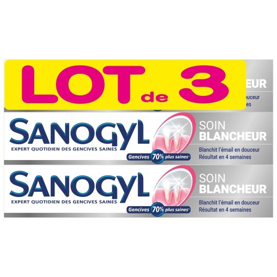 Sanogyl Soin Blancheur Dentifrice - 3x75ml
