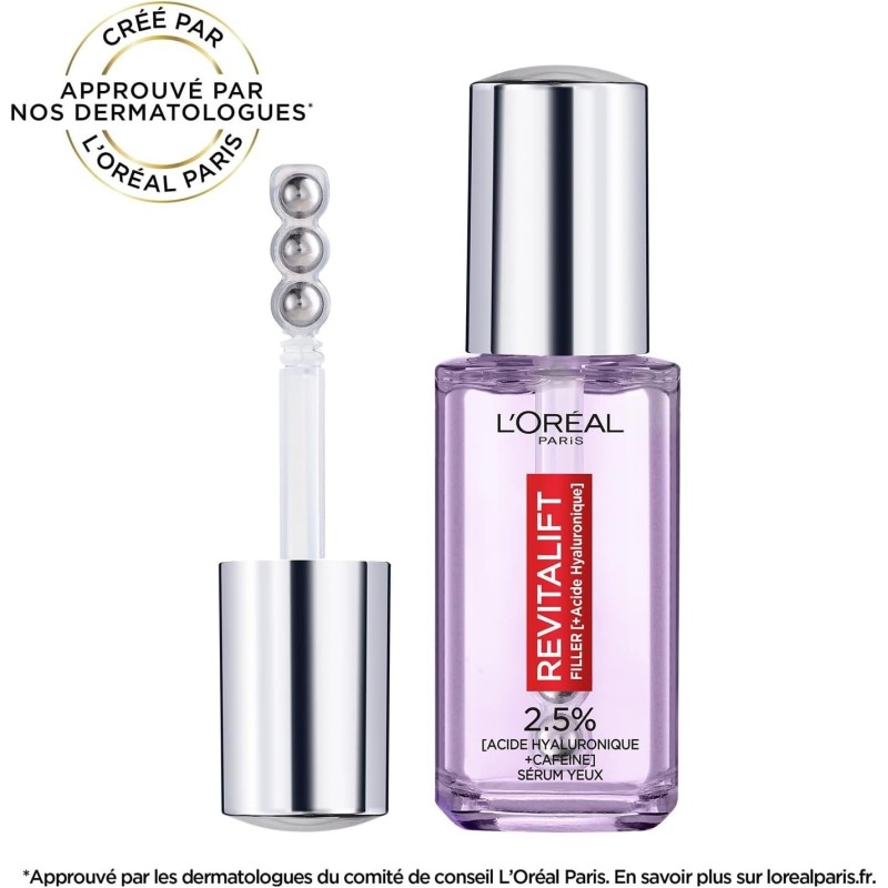 L'Oréal Paris Revitalift Sérum Contour des Yeux Anti-Cernes - Tous Types de Peau - 20ml