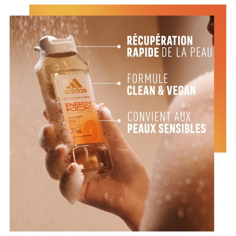 Adidas Active Skin And Mind Shower Gel - Sensitive Skin - 250ml - Orange Energy Kick