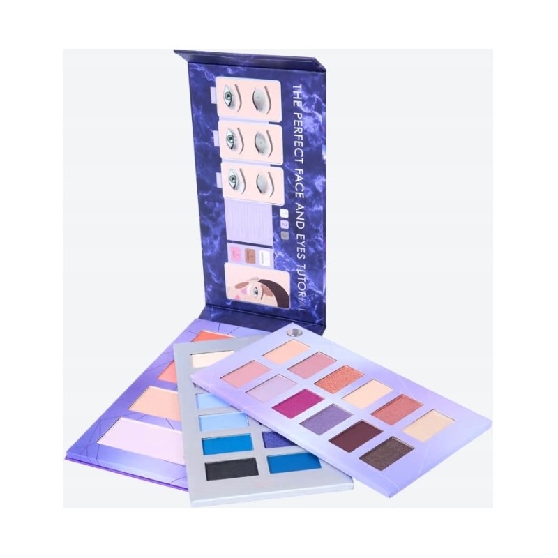 Fab Factory Purple Seduction Palette Maquillage des Paupières et du Visage - 28 Couleurs