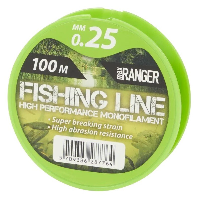 Max Ranger Fil de Pêche Monofilament - 100m - 0.25 Mm
