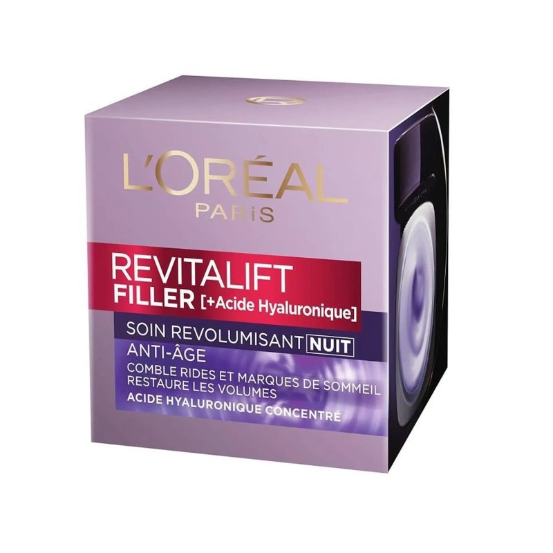 L'Oréal Paris Revitalift Filler كريم ليلي مكثف لإعادة الحجم - البشرة الناضجة - 50 مل
