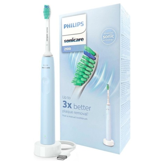 Philips Sonicare Série 2100 Brosse à Dents Électrique - Bleu Clair - Hx3651/12