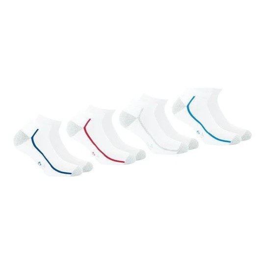 Athena Sport Lot de 4 Paires de Chaussettes Courtes - 43/46 - Noir/blanc