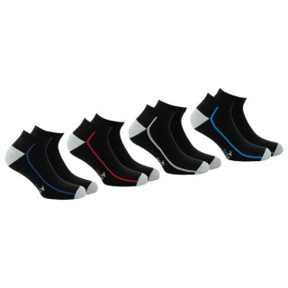 Athena Sport Lot de 4 Paires de Chaussettes Courtes - Taille 39-42 - Noir