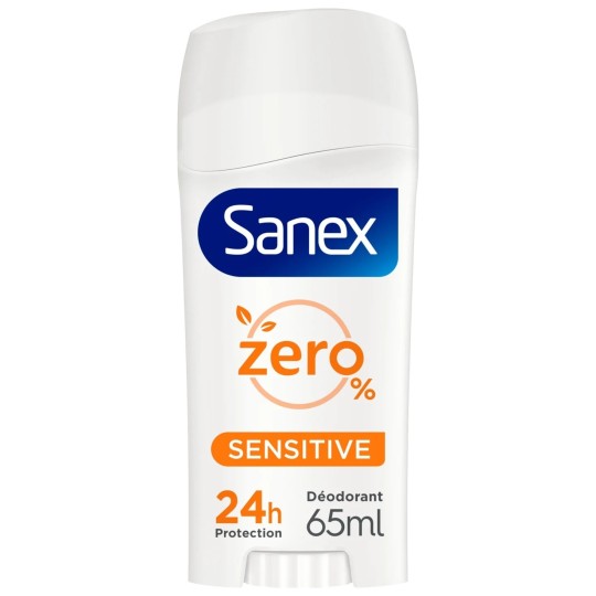 Sanex Dermo Déodorant Stick Sensitive - Peaux Sensibles - 65ml - Zero%