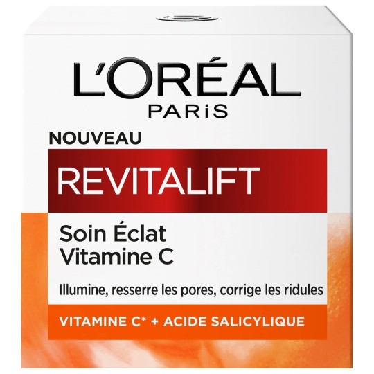 L'Oréal Paris Dermo Expertise Revitalift Soin Visage Crème Éclat Vitamine C Acide Salicylique - 50ml