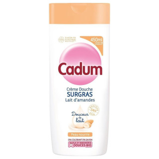 Cadum Douceur de Lait Gel Douche Surgras - Peau Sèche - 450ml - Amandes Douces Bio