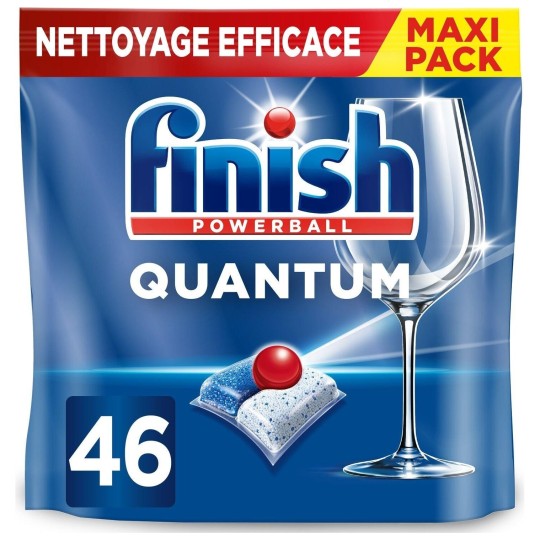 Finish Quantum Capsules Lave-Vaisselle All In One Powerball - Pack de 46 Capsules