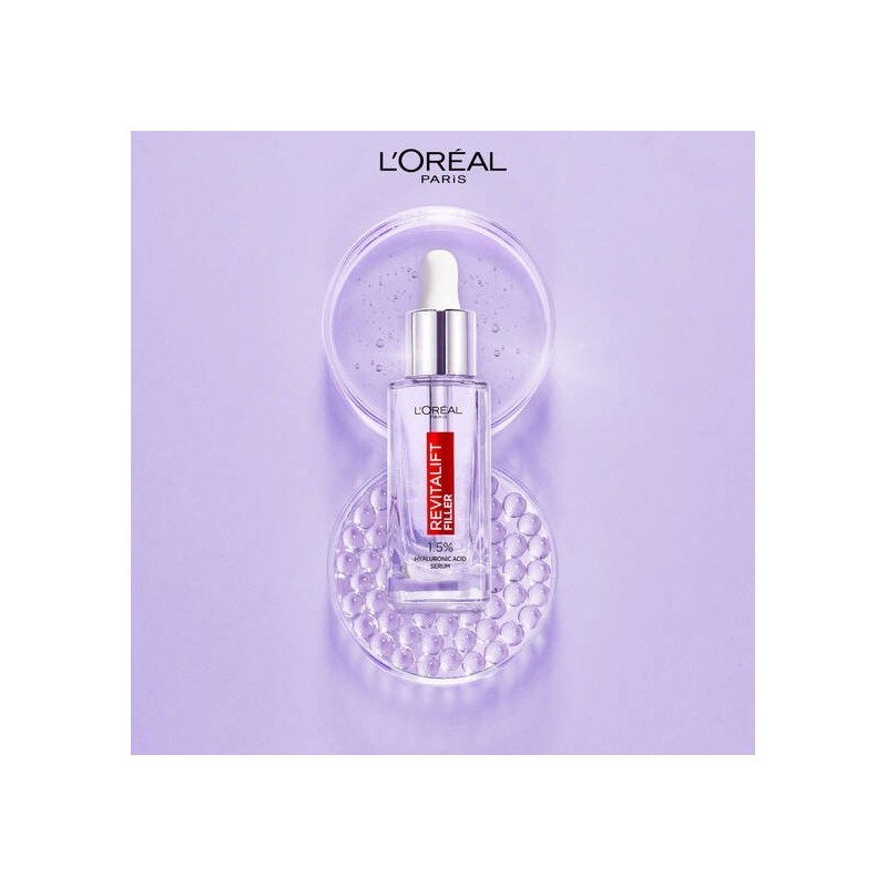 L'Oréal Paris Revitalift Filler Sérum Anti-Rides à l'Acide Hyaluronique Pur - Peau Mature - 30ml