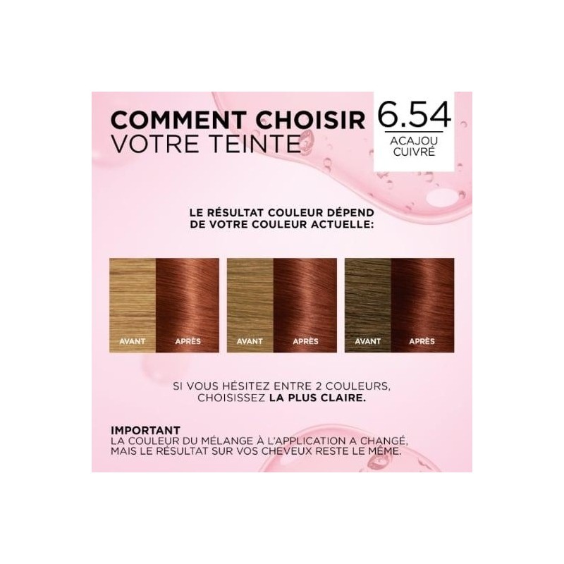 L'Oréal Paris Excellence Crème Coloration Permanente Cheveux - 6.54 Blond Foncé Acajou Cuivré