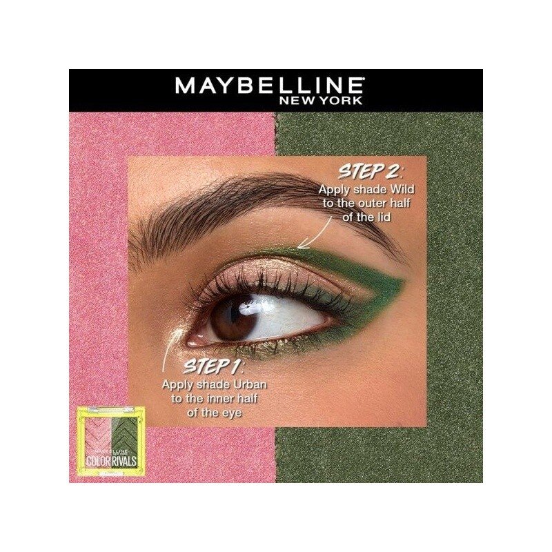 Maybelline New York Color Rivals Urban X Wild Palette d'Ombres à Paupières Waterproof - 3g