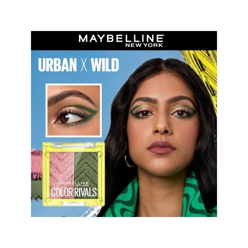 Maybelline New York Color Rivals Urban X Wild Palette d'Ombres à Paupières Waterproof - 3g