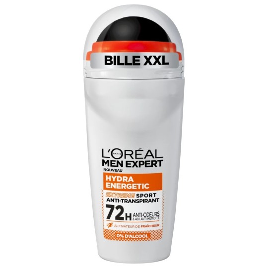 L'Oréal Paris Men Expert Hydra Energetic Déodorant Roll-On Anti-Transpirant - Extreme Sport - 50ml