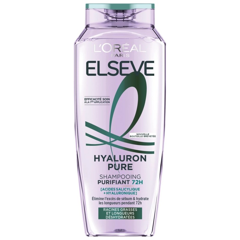 L'Oréal Paris Elseve Shampooing Purifiant - Racines Grasses et Longueurs Déshydratées - 250ml