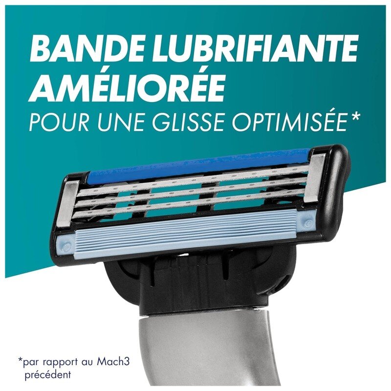 Gillette Mach3 ماكينة حلاقة للرجال - 1 مقبض + 3 شفرات