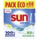 Sun Tout en 1 Tablettes Lave-Vaisselle Citron - Boîte de 68 Tablettes