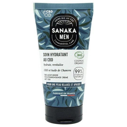 Sanaka Men Soin Visage Hydratant Cbd & Chanvre Bio - Peau Tous Types - 50ml
