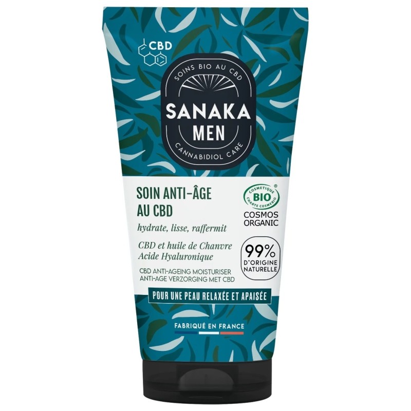 Sanaka Men Cbd & Chanvre Bio Soin Visage Anti-Âge - Peau Mature - 50ml