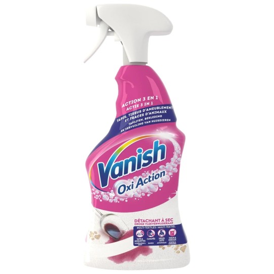 Vanish Oxi Action Détachant Spray Avant-Lavage à Sec Tapis, Tissus et Moquettes - 500ml