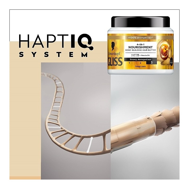 Schwarzkopf Gliss Intense Masque Soin Cheveux 4en1 - Cheveux Secs et Rêches - 400ml