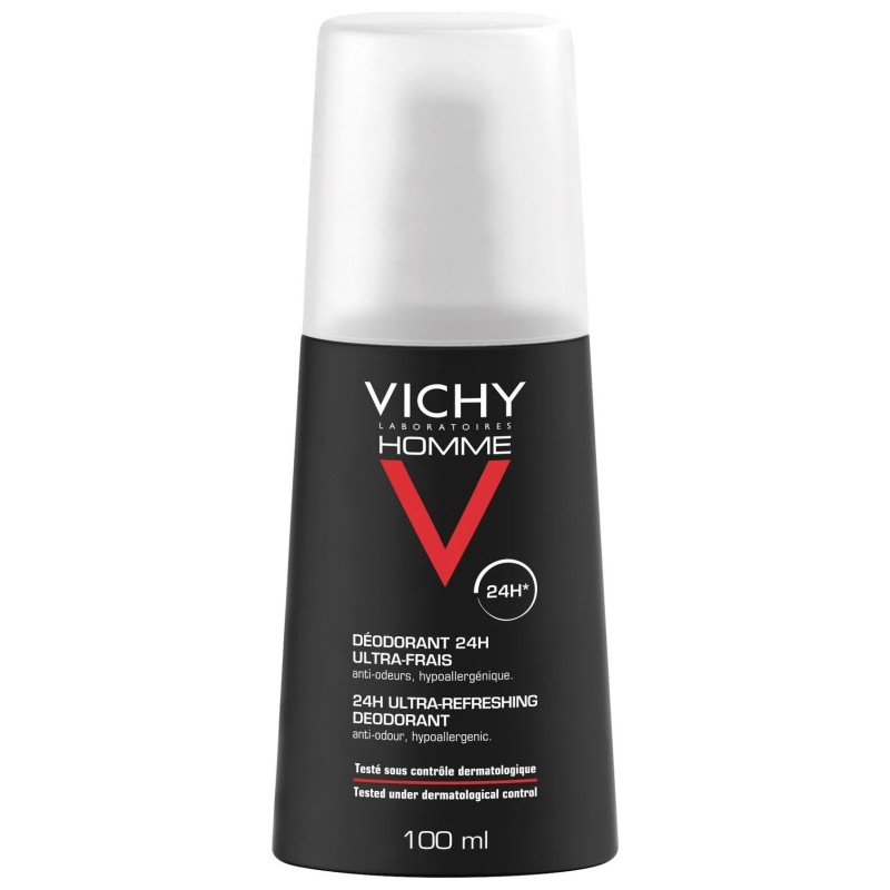Vichy Homme Déodorant Roll-On Ultra-Frais - Peau Sèche - 48h - 50ml