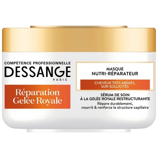 Dessange Nutri-Réparateur Masque Cheveux à la Gelée Royale - Cheveux Très Secs - 250ml