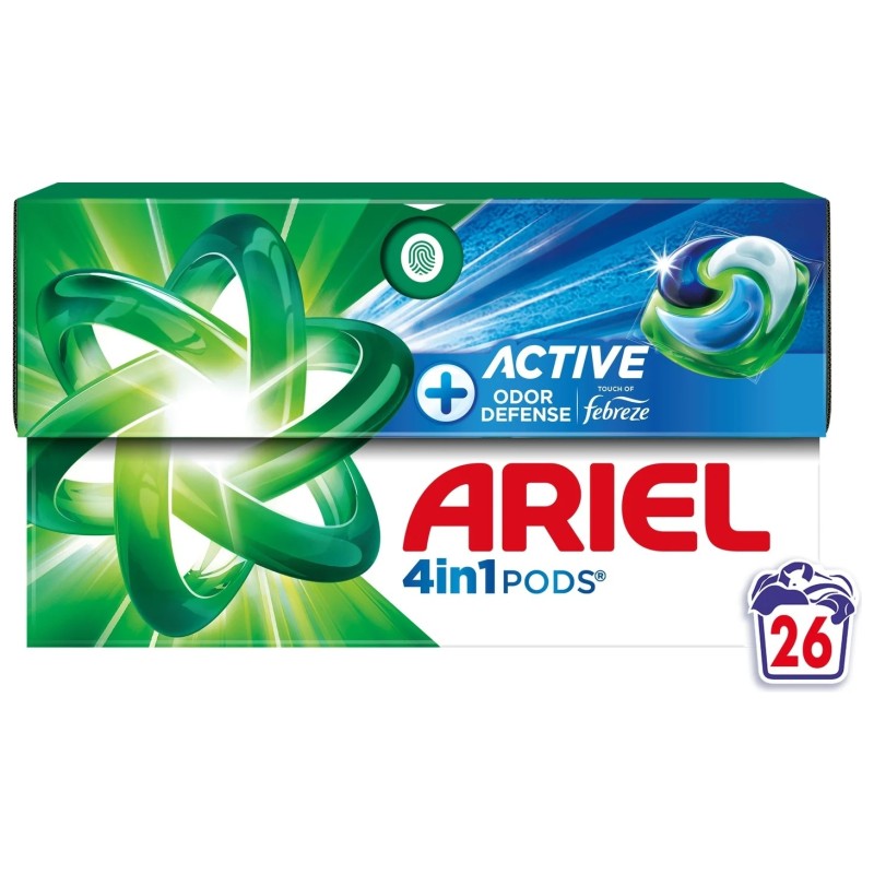 Ariel Protection Active Contre Les Odeurs كبسولات غسيل 4in1 - 26 كبسولة