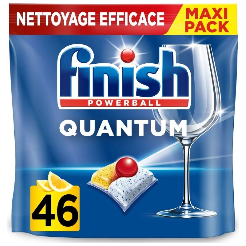 Finish Quantum All In One Capsules Lave-Vaisselle Citron - Pack 46 Capsules