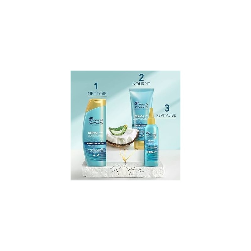 Head and Shoulders DERMAxPRO شامبو مضاد للقشرة مرطب - فروة رأس جافة - 225 مل