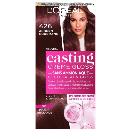 L'Oréal Paris Casting Crème Gloss Coloration Semi-Permanente - Cheveux Normaux - 4.26 Auburn Gourmand