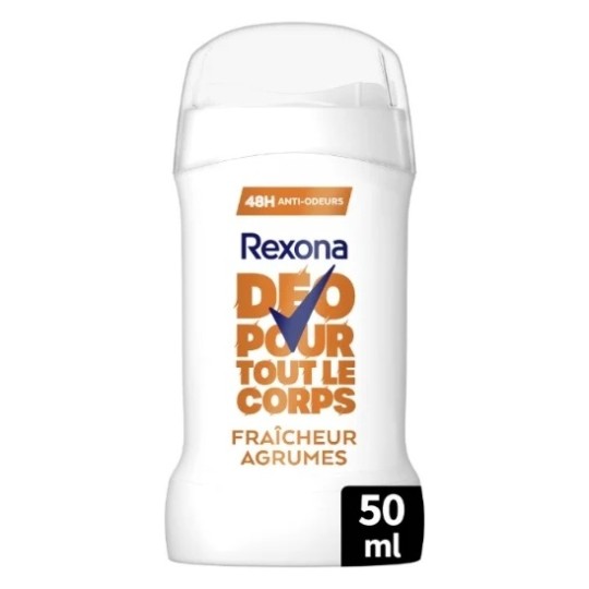 Rexona Déodorant Stick Agrumes - 48h Protection - Sans Alcool - 50ml