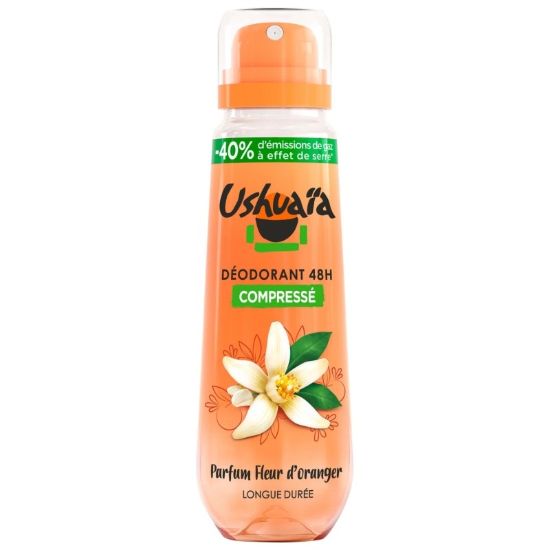 Ushuaia Fleur d'Oranger Déodorant Spray Anti-Transpirant - Protection 48h - 100ml