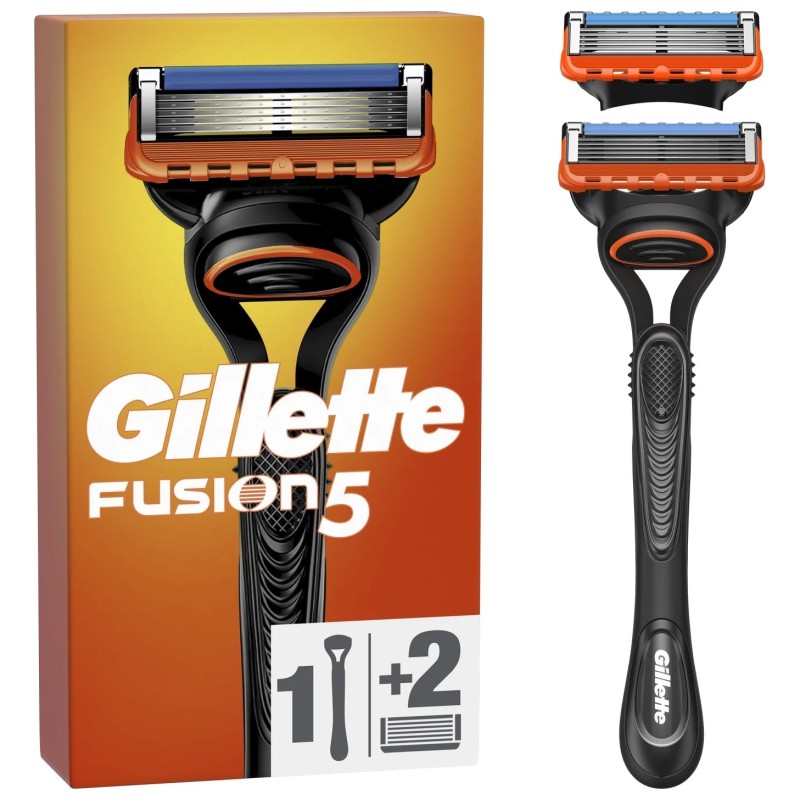Gillette Fusion 5 Rasoir Homme - 1 Manche + 2 Recharges de Lames