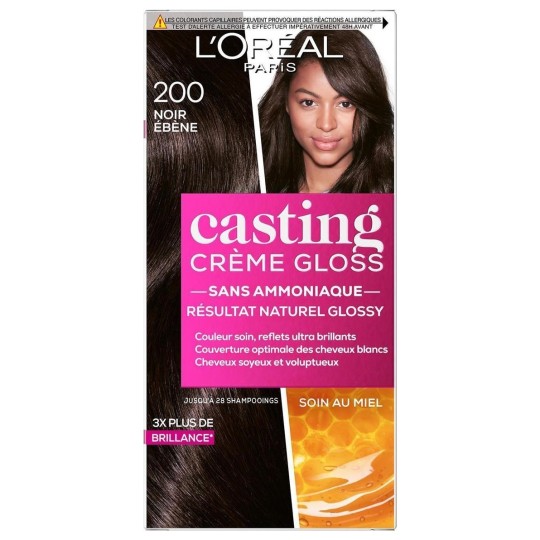 L'Oréal Paris Casting Crème Gloss Coloration Soin Gloss - 200 Noir Ébène - Sans Ammoniaque