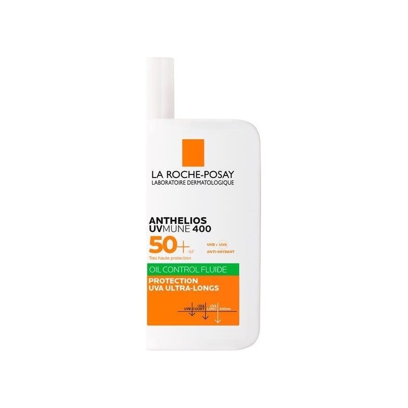 La Roche-Posay Anthelios Uvmune 400 Fluide Solaire Visage Oil Control - Peaux Mixtes à Grasses - Spf50+ - 50ml