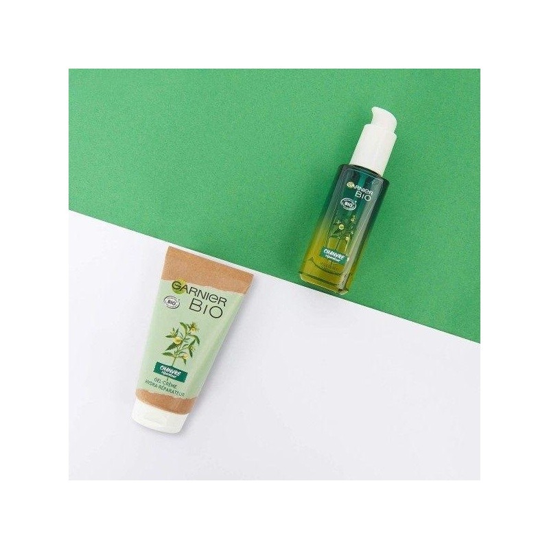 Garnier Bio Routine Visage au Chanvre Réparateur - Peau Stressée - Coffret 50ml + 30ml