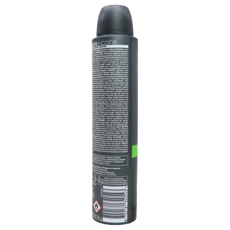 Dove Men+care Déodorant Spray Extra Fresh - Protection 48h - 200ml