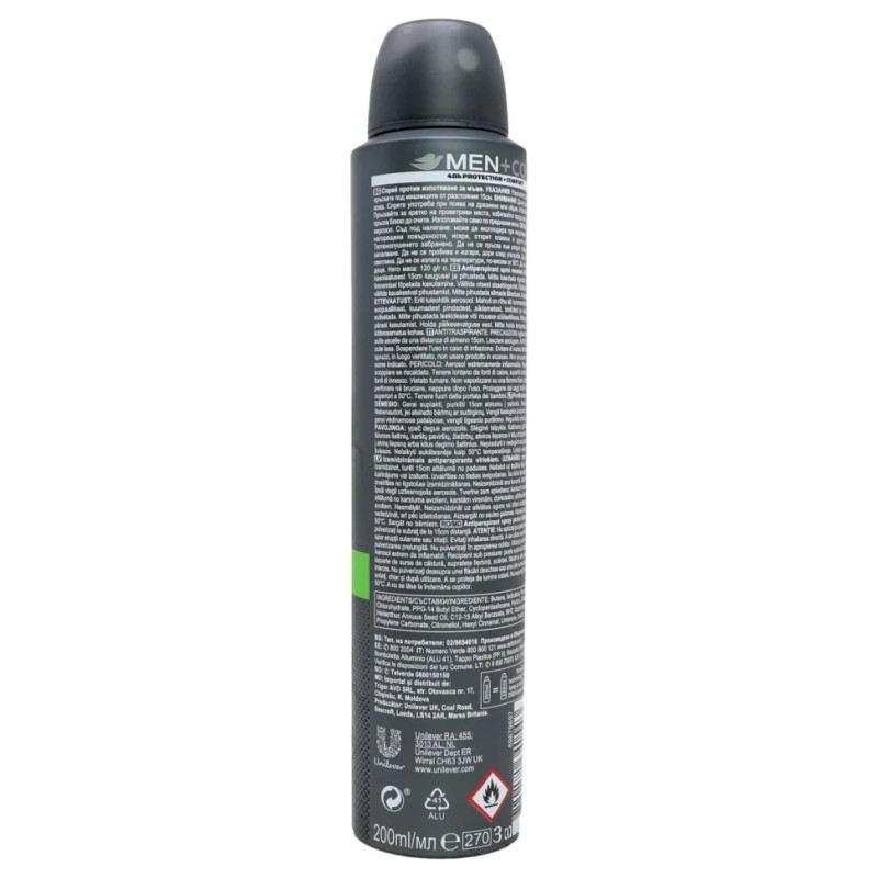 Dove Men+care Déodorant Spray Extra Fresh - Protection 48h - 200ml